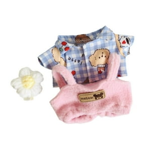 Genérico - Ropa Para Muñecos De Peluche, Accesorios Para Fotos, Disfraces Hechos A Mano, Ropa Para Animales De Peluche, Camiseta Con Cuadrícula De Oso Azul