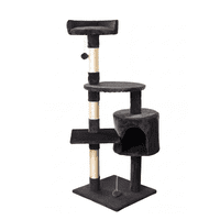 Rascador Arbol Para Gatos Belug Caseros Torre Yute 116Cm Negro