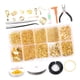 thumbnail image 1 of Kit de suministros para la fabricación de joyas Alicates para joyería Alambres para joyería Cierres de langosta de metal Herramienta de reparación de Conjunto de oro 2, 1 of 5