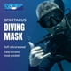 thumbnail image 2 of Máscara de buceo SCUBA Network Spartacus sin marco negra, 2 of 9
