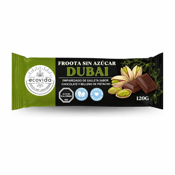 Galleta emparedado pistacho sin azucar, 120 g