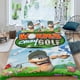 thumbnail image 2 of Loco por el Golf Conjunto de sábanas temático, trío de piezas, cómodo y amigable con la piel, diseño único, regalo de decoración para el hogar para familiares, amigos y fans, 90 cm * 190 cm, 2 of 6