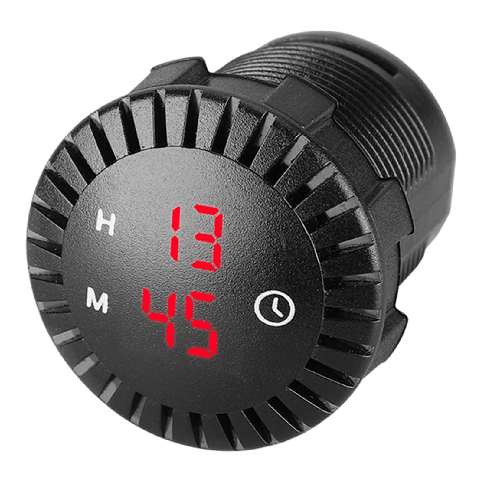 Magideal - Reloj Digital Táctil Automotriz De 12 V / 24 V Reemplazo De 24 Tiempo Tiempo De Tiempo De Tiempo De Premium Fácil De Instalar Repuestos Profesionales Duraderos Se La La Luz Roja