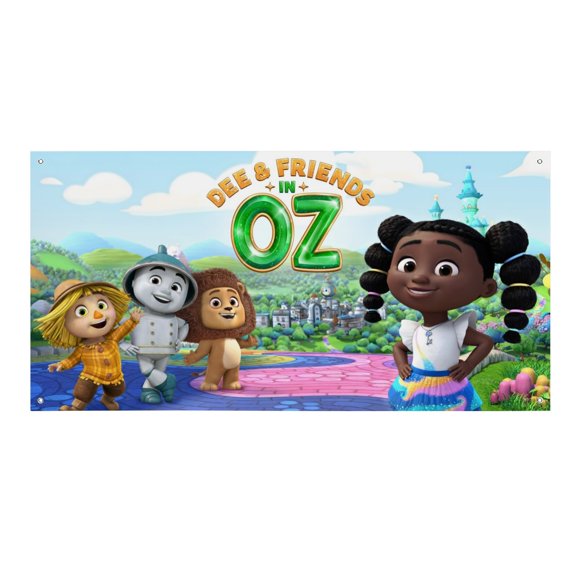 Dee y Amigos en Oz Fondo Temático Pancarta Suministros de Decoración para Fiesta de Cumpleaños, Decoración de Fondo de Fiesta Personalizado,150x90cm