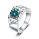 thumbnail image 5 of Anillos de Boda de Moissanita para Hombre 2Uds Corte Redondo Color D VVS1 Anillos de Diamante Azul/rojo/verde Anillos de Compromiso de Moissanita con Certificado, 5 of 9
