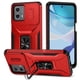 thumbnail image 1 of Funda Armada para Motorola Moto G 2023 5G con Tapa Deslizante y Soporte Magnético Giratorio Rojo, 1 of 5