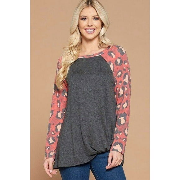 CCWHOLESALESCLOTHINGS Top Casual de Rizo Francés con Giro Lateral para Mujer, Talla M
