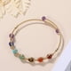 thumbnail image 4 of Xiao Hua Pulsera de Siete Chakras, Pulsera de Cuentas de Cristal Curativo, Pulsera Ajustable Chapada en Oro, 1 Pieza, 4 of 4