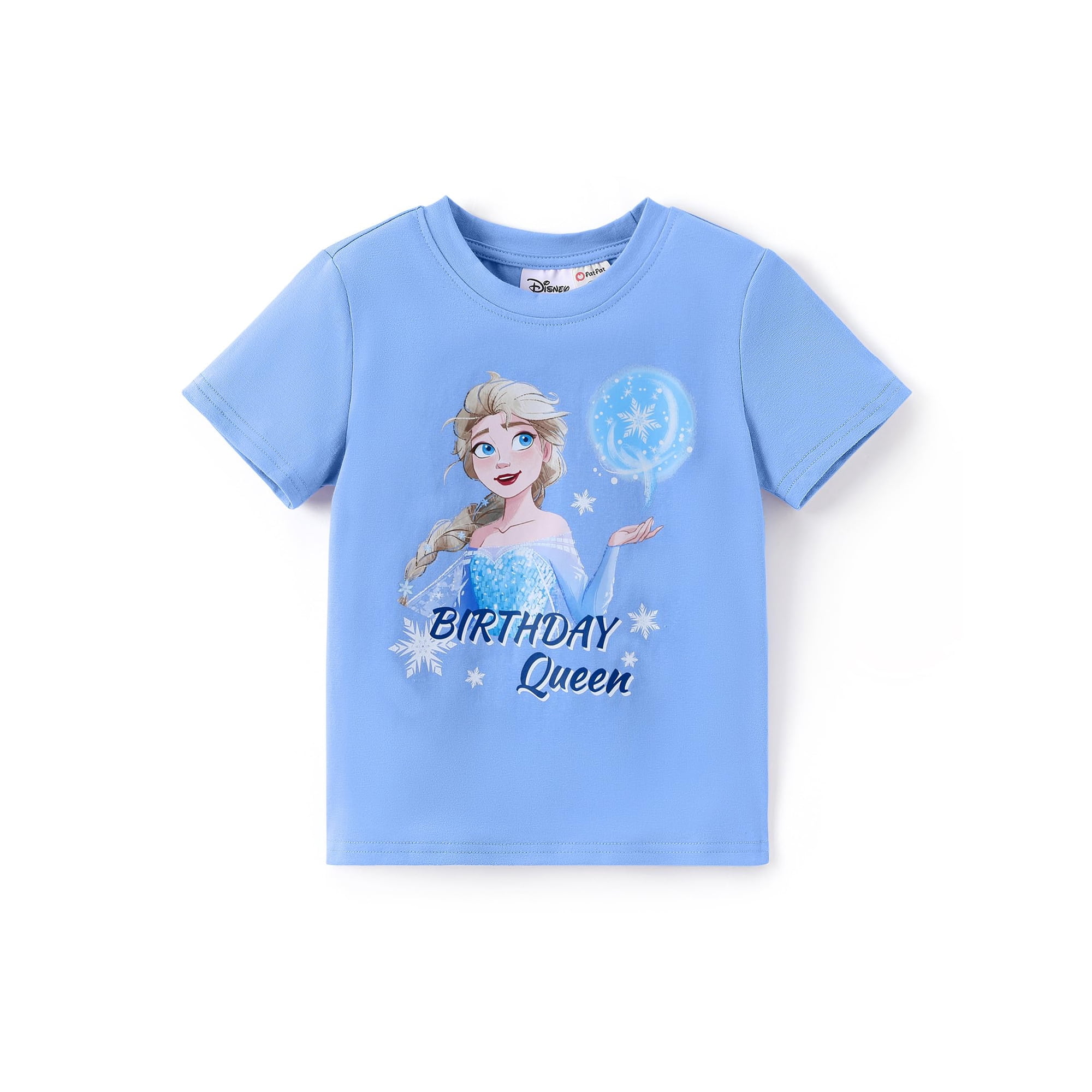 Camiseta Disney Frozen Elsa De Algodón Para Cumpleaños De Niña De 5 A 6 Años