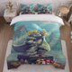 thumbnail image 1 of Pig Rider Statue Themed Bedding Set Duvet Cover and Pillowcase Set, 1 of 5