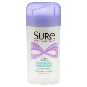 Desodorante Y Antitranspirante Sólido Invisible, Sin Fragancia, De Sure Para Unisex, En Barra De 2,6 Oz