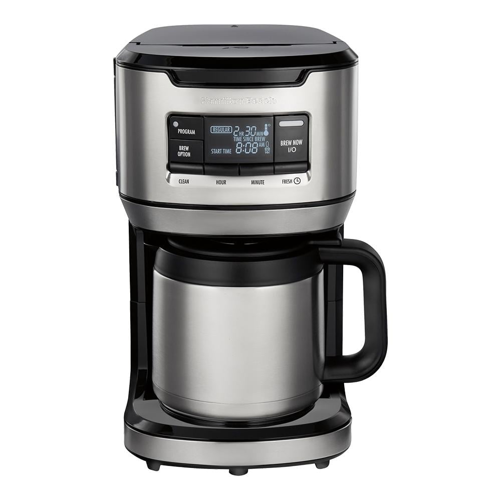 Cafetera Programable Hamilton Beach 12 Tazas Jarra Térmica Negra
