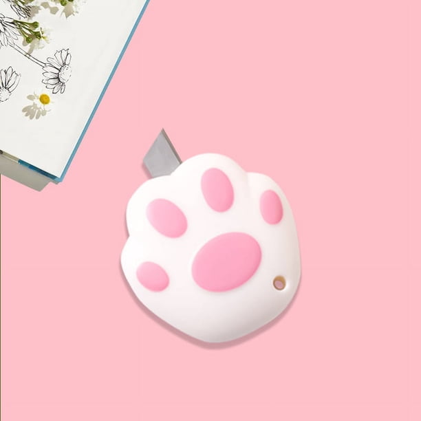 Get Creative with our Mini Retractable Utility Knife Box Cutter and Letter Opener Pocket Knives - Colorful Cloud Cat Design for Paper Cutting, DIY Crafts and More!