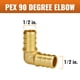 thumbnail image 2 of PEX Fittings SUNGATOR, codo de 1/2 pulgada y 90 grados, paquete de 25 unidades, 2 of 7