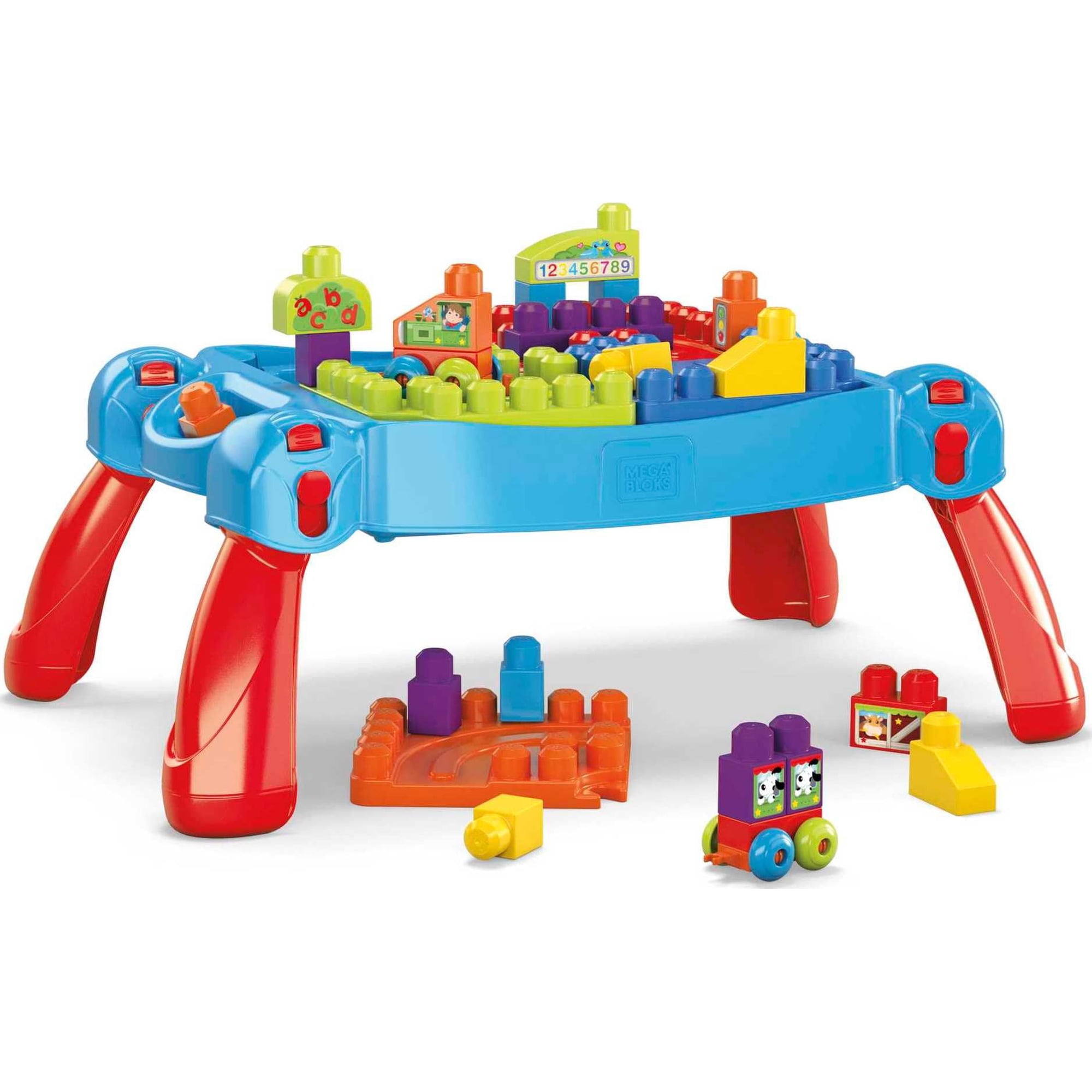 Set De Juguetes Mega Bloks First Builders Para Niños Pequeños Con 30 Piezas, Color Azul