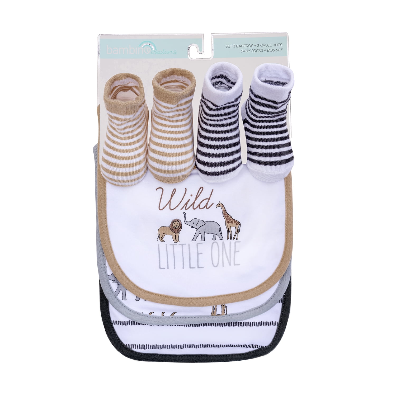 Set Baberos + Calcetines Niño Wild Bambino