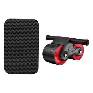 Magideal - Rodillo Abdominal Ejercicio Dispositivos Deportivos Equipo De Entrenamiento Físico Antideslizante Entrenador De Cintura Ab Rodillo De Doble Rueda Para Rojo