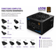thumbnail image 4 of Fuente De Poder 650w 80 Plus Bronze Atx 2.1 Apfc Para Pc Gamer 4 Pcie 8 Sata Ventilador 120mm Protección Completa Compatible Intel Amd, 4 of 4