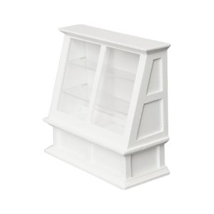 Magideal - Tienda De Madera En Miniatura, Gabinete Para Pasteles, Estantes De Exhibición Artesanales, Estante Para 1/12, Casa De Muñecas, Caja De Habitación, Ado , Blanco