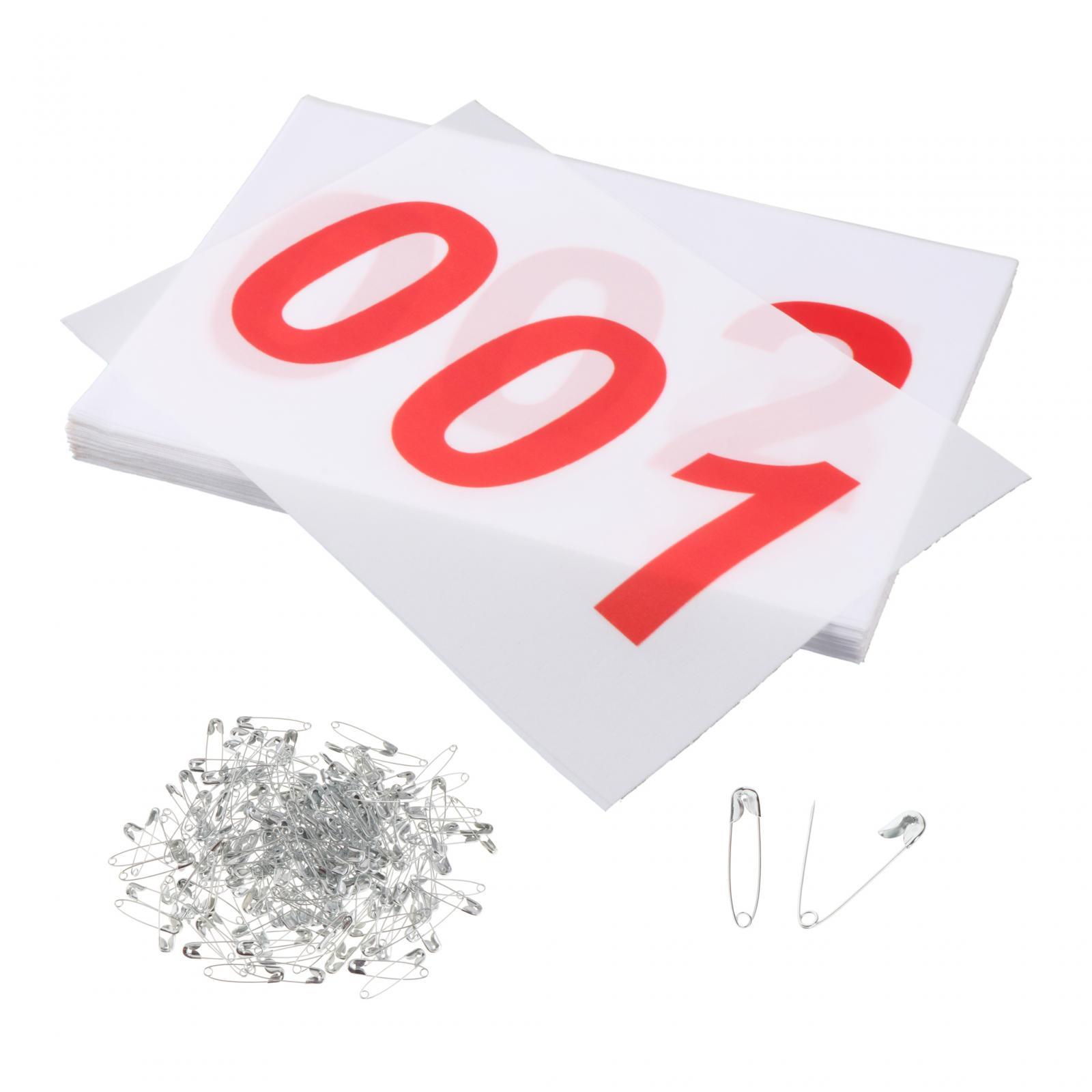 Magideal - 100 Dorsales Para Correr, Números De , Competición De Campo, 100 Dorsales Para Carreras, Dorsales Deportivos Para Juegos Y Eventos Deportivos 001 A 100