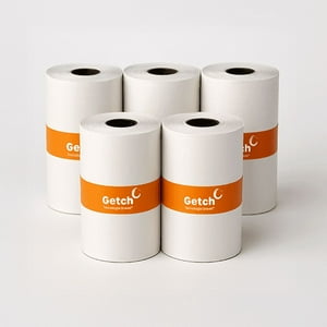 Getch - Pack 5 Rollos Papel Térmico 10 Mts