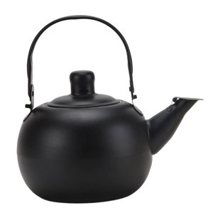Magideal - Tetera De Acero Inoxidable, Cafetera, Utensilios De Cocina Para Inauguración De La Casa, Jardín Portátil Con Mango Antiescaldaduras, Tetera Casera Con 1.4L Negro