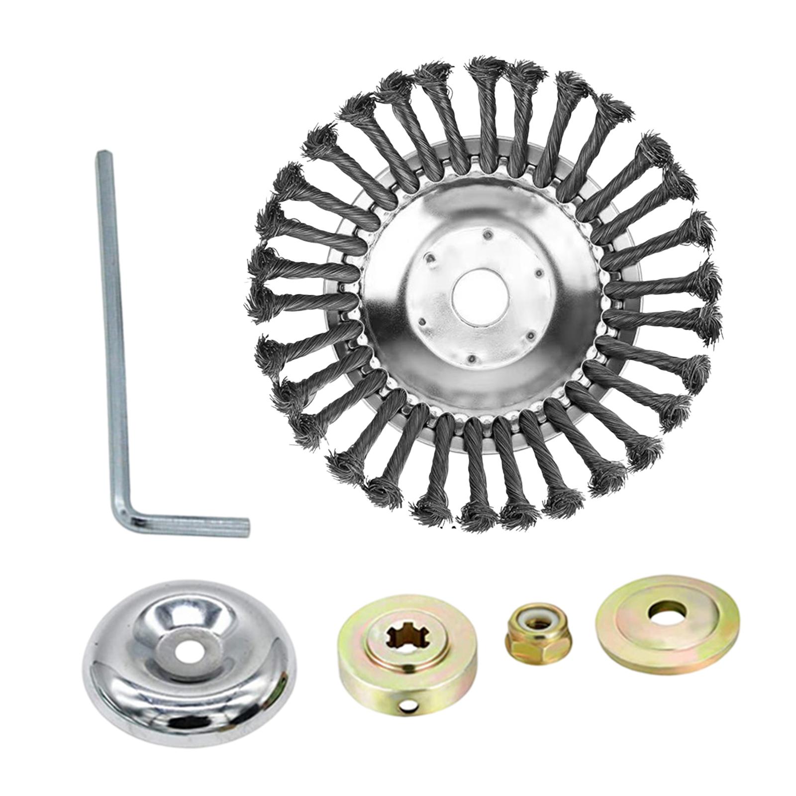 Ioensy - Cortador De Cepillo Rotativo De Alambre De Acero, Cabezal De Corte Para Cortacésped De Jardín, 8 Pulgadas