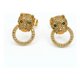 thumbnail image 2 of Aros Apegados Leopardo, Oro 14k Y Circonitas, Fiesta, Regalo, 2 of 4