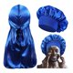 thumbnail image 1 of Set de Bonete y Durag de Seda para Hombre Himoswis C-Azul 2 Piezas, 1 of 6