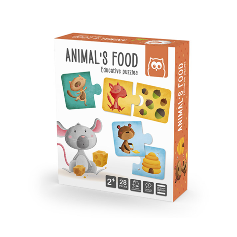 Eurekakids - Comida De Animales Puzzle Montessori Eureka Kids