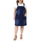 thumbnail image 2 of Vestido de Mezclilla con Tirantes Ajustables para Mujer de Talla Grande de Agnes Orinda, Estilo Universitario, Casual de Verano, Midi, con Bolsillos, 2X Azul Oscuro, 2 of 6