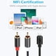 thumbnail image 5 of Adaptador de audio Aux con cable RCA para iPhone, cable divisor Y de 2 macho compatible con iPhone/amplificador/coche/teatro en casa/altavoz, 5 of 8