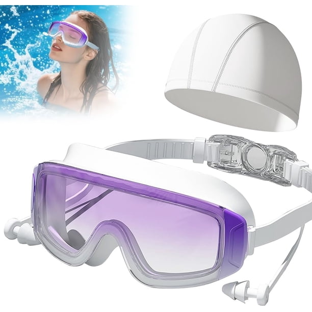 Gafas natación niños con tapones antivaho para ducha antigoteo juvenil