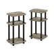 thumbnail image 5 of Mesa lateral Furinno JUST, juego de 2, redonda de 3 niveles, roble francés, 5 of 6