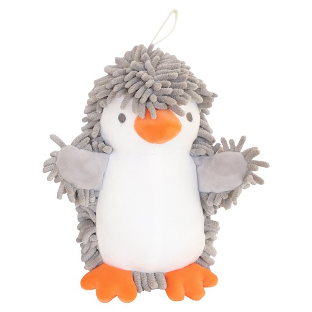 REGALWOVEN Toallas de Mano para Baño con Bola Peluda, Toallas de Chenilla de Animal de Dibujos Animados Lindos Gris 8" x 8"