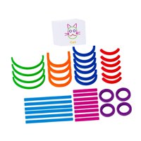 Magideal - Juguetes Creativos De Palitos Y Anillos Para Preescolar, Juguetes De Aprendizaje Portátiles Y Prácticos, Juguetes De Rompecabezas A Juego Montessori P