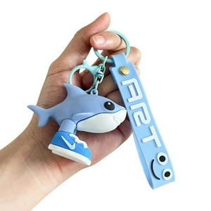 Fliperex - Llavero Colgante De Goma Brainrot Tralalero Tralala Blanco