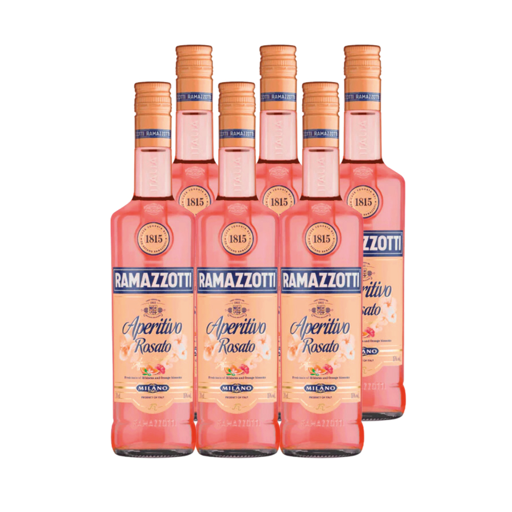 Ramazzotti - 6X Licor Aperitivo Rosato 15° 700Cc