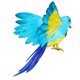 thumbnail image 1 of Artificial emplumado animal pájaro jardín estatuilla decoración loro azul claro, 1 of 3