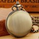 thumbnail image 3 of Reloj de bolsillo Realpoo de bronce con esfera romana de cuarzo y cadena desmontable, 3 of 9