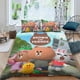 thumbnail image 2 of Brown y Amigos Conjunto de sábanas temático, trío de piezas, cómodo y amigable con la piel, diseño único, regalo de decoración para el hogar para familiares, amigos y fans,173cm *218cm, 2 of 6