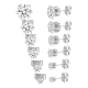 thumbnail image 1 of Aros Circon Brillante Hombre Mujer Plata Zarcillos Joyeria, 1 of 3