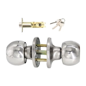 Magideal - Pomo De Puerta De Bola, Cerradura De Puerta, Baño, Portátil, Práctico Con Llaves, Cerradura De Puerta De Entrada Con Llave, Pomo Para Sala De Estudio, Para 25 A 45 Mm