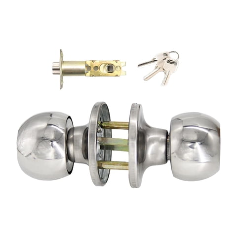 Magideal - Pomo De Puerta De Bola, Cerradura De Puerta, Baño, Portátil, Práctico Con Llaves, Cerradura De Puerta De Entrada Con Llave, Pomo Para Sala De Estudio, Para 25 A 45 Mm