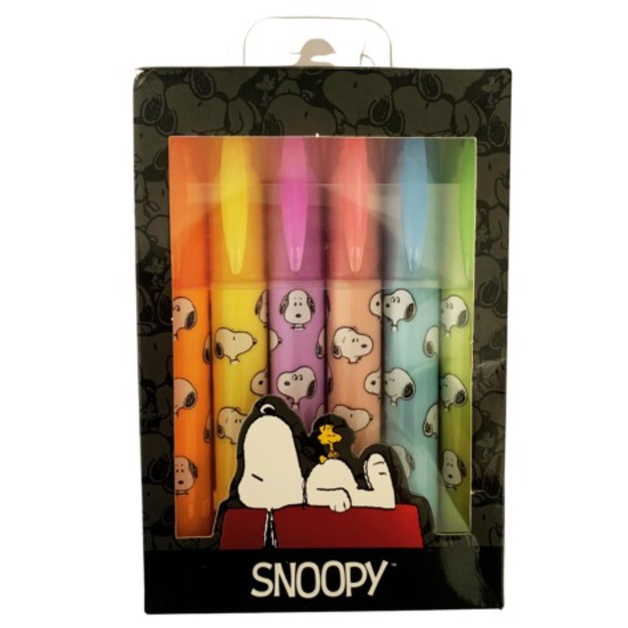 Set De Destacadores Borrables X 6 Snoopy Mooving