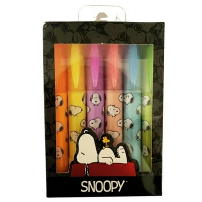 Set De Destacadores Borrables X 6 Snoopy  Mooving