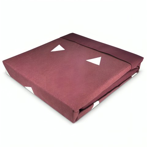 Doral - Sábanas Aterciopelada Composé King Triángulos Guinda