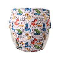 Ioensy - Pañal De Tela Para Adultos, Cubierta De Pañal Lavable, Material Suave, Ropa Interior Para Incontinencia, Dinosaurio Xxl