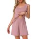 thumbnail image 1 of INSPIRE CHIC Conjunto de Pijama de Algodón para Mujer, Camiseta sin Mangas Suave y Pantalones Cortos con Cintura Elástica para Dormir 3XL Rosa, 1 of 6