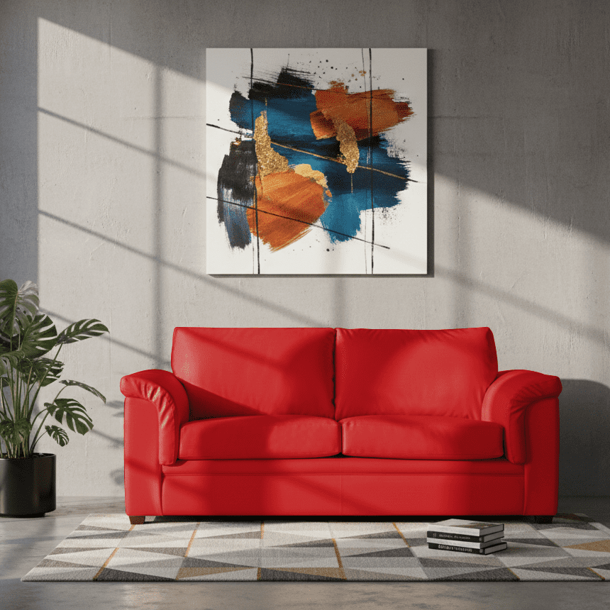 Latam Home - Sofa Ancona 3 C Pu Grano Rojo